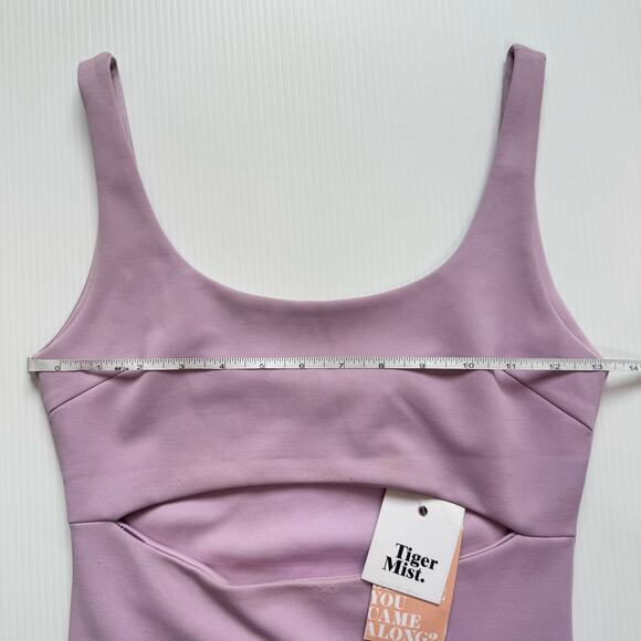 Tiger Mist Lilac Cut Out Bodycon Mini Dress Women's Small NWT Y2K Club Spring - Picture 11 of 16